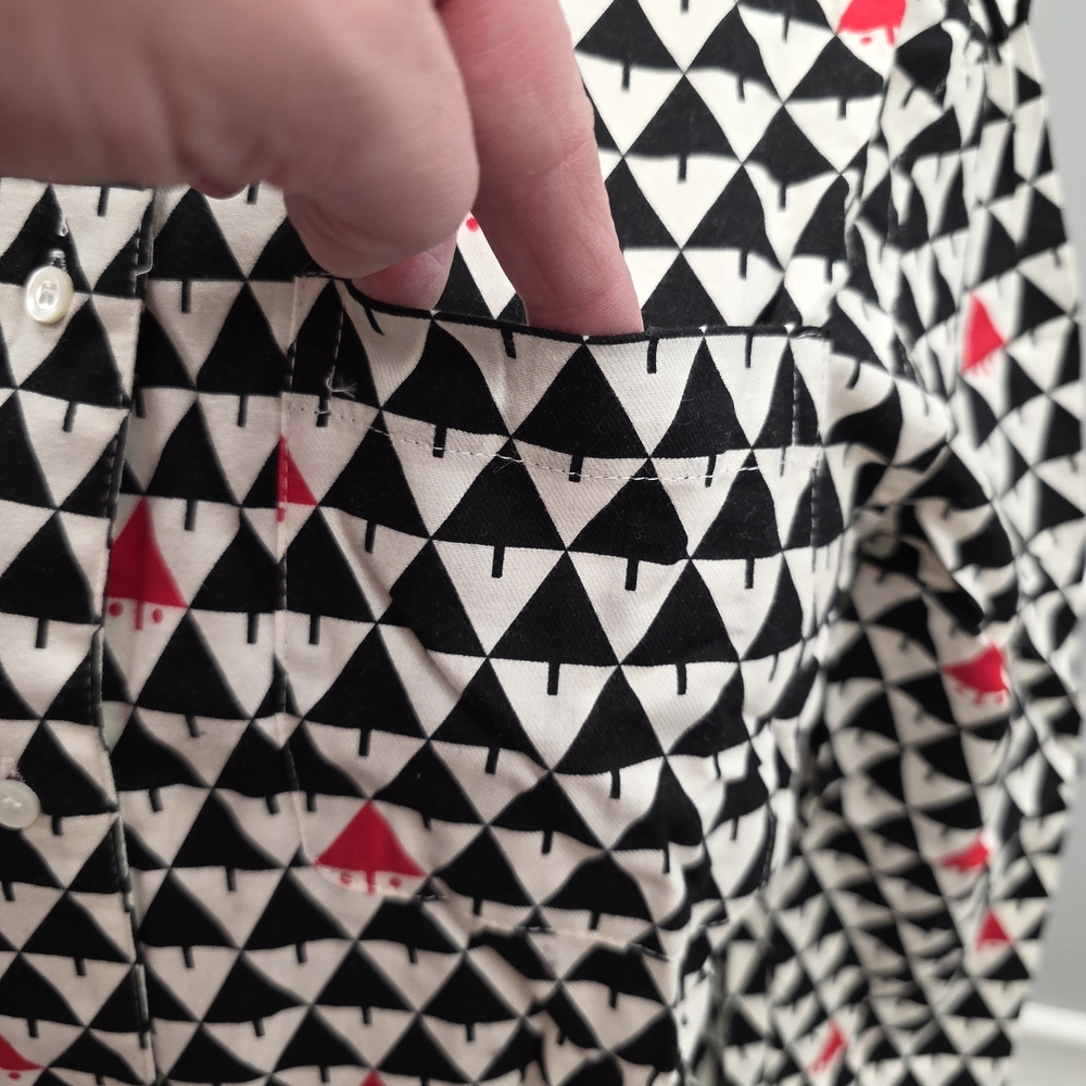 J. McLaughlin Black and White Hidden Santa Pajamas - Picture 4 of 12